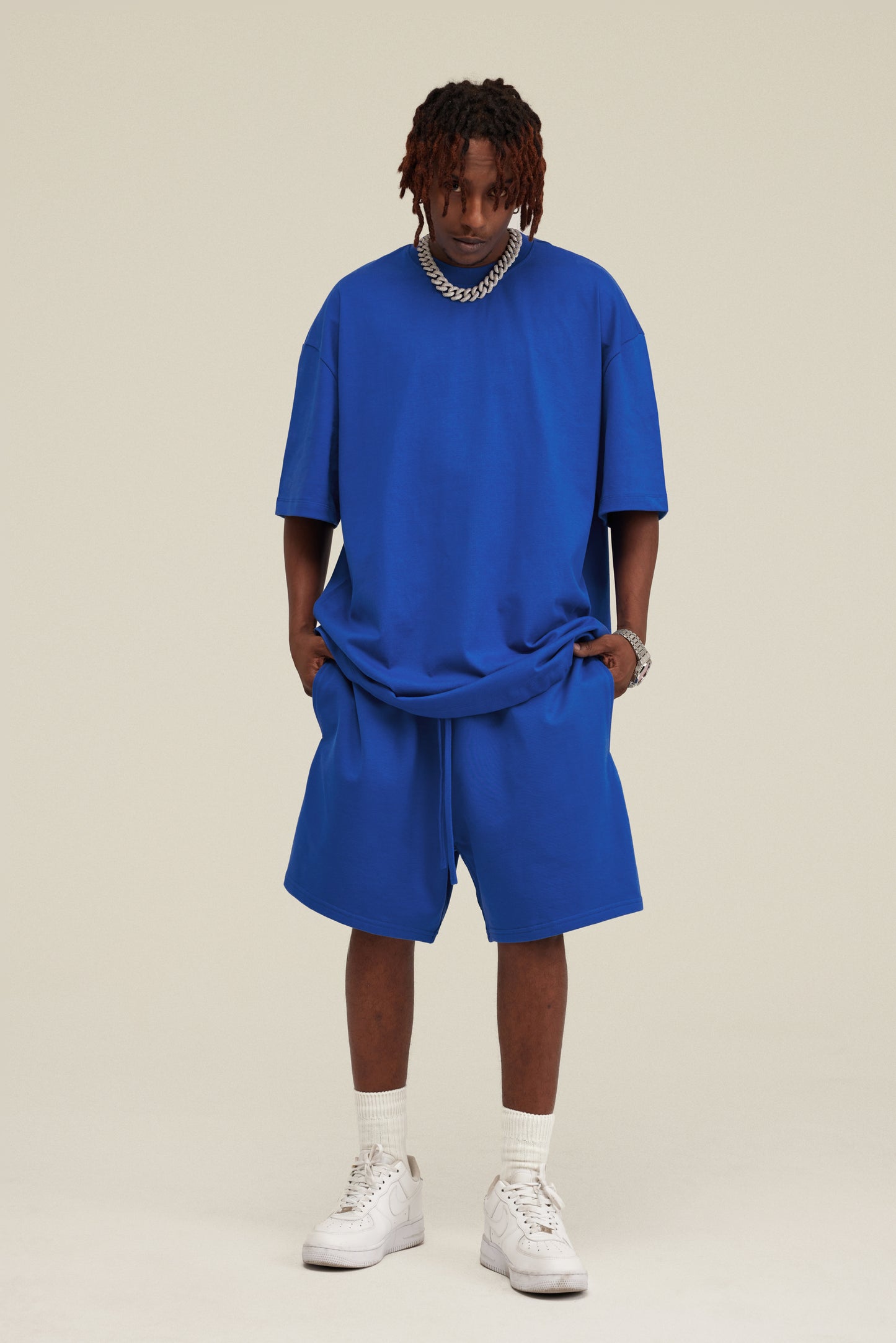 Custom 305 GSM 100% Cotton Men's T-Shirt - Heavyweight Blank Tee for Printing, Oversized Streetwear Style