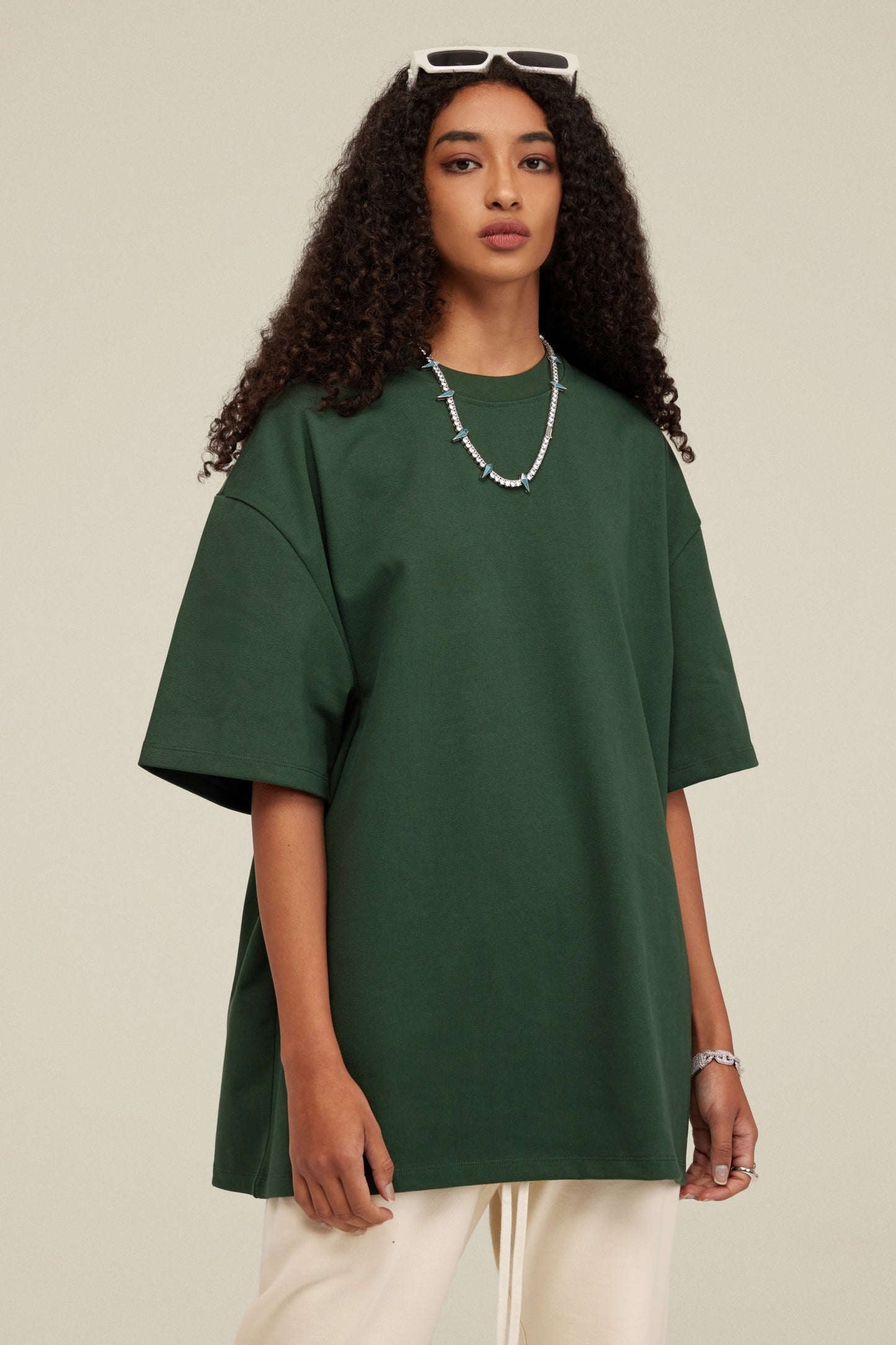 Heavyweight 425GSM Oversized Dropped Shoulder T-Shirt - 100% Cotton Teen Boys Summer Streetwear Unisex Essential Basic Tee