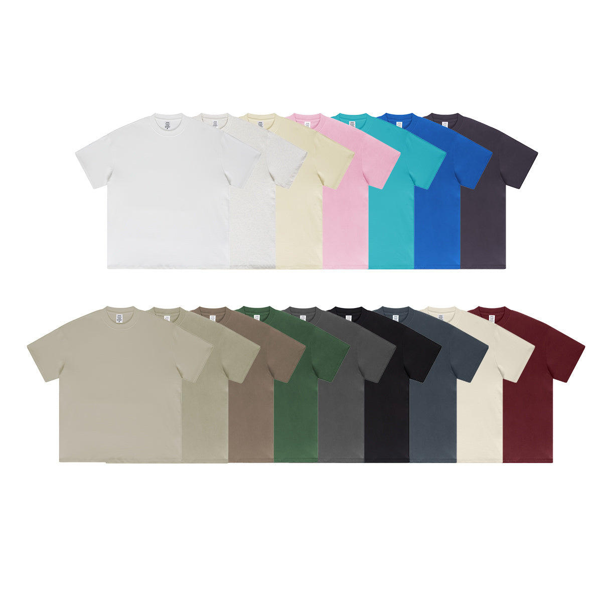 Heavyweight 425GSM Oversized Dropped Shoulder T-Shirt - 100% Cotton Teen Boys Summer Streetwear Unisex Essential Basic Tee