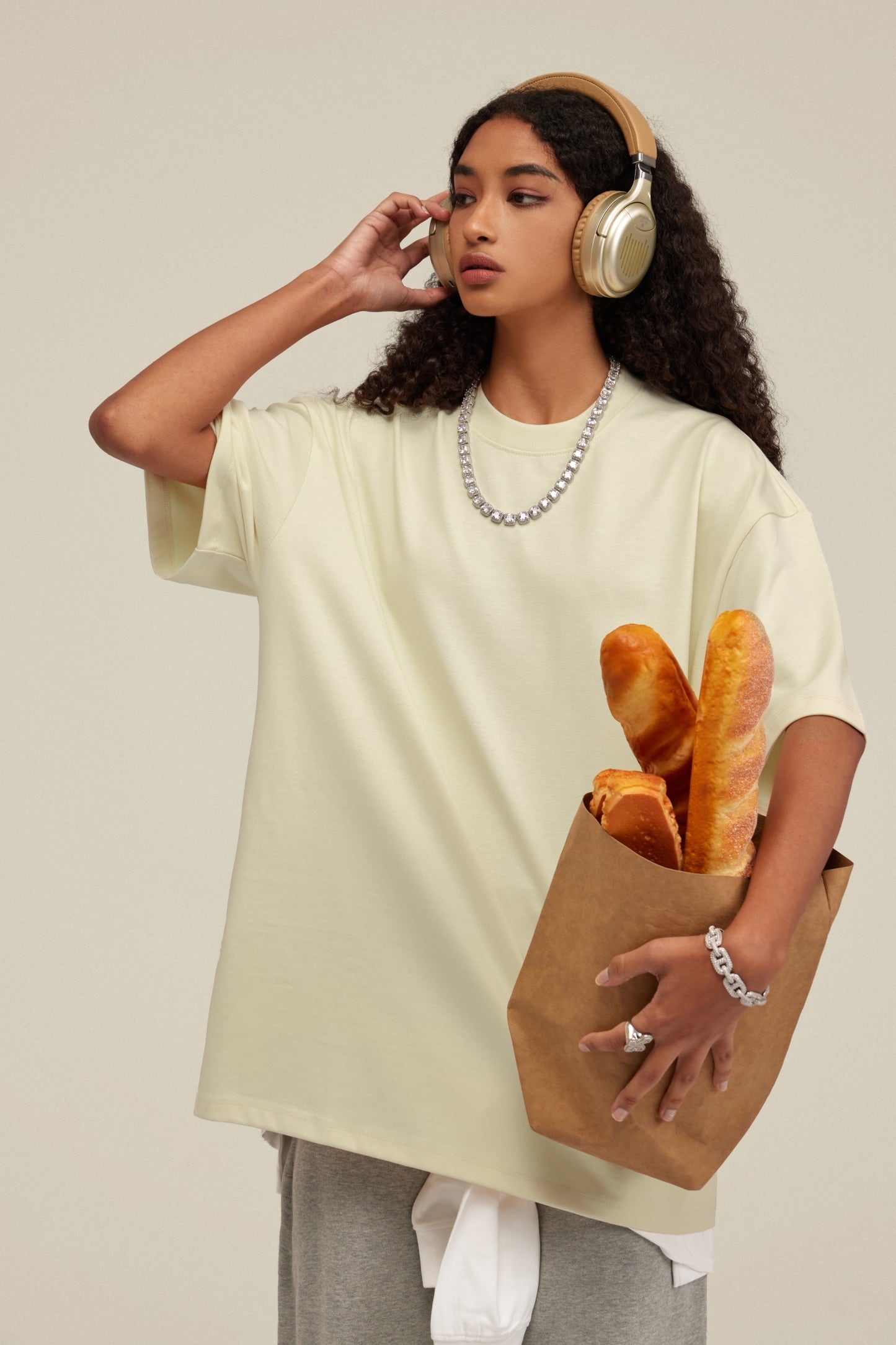 Heavyweight 425GSM Oversized Dropped Shoulder T-Shirt - 100% Cotton Teen Boys Summer Streetwear Unisex Essential Basic Tee