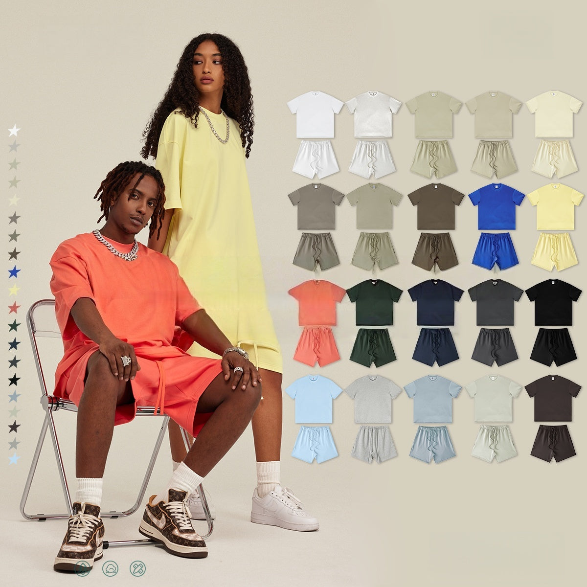 Heavyweight FOG Style Shorts - Relaxed Fit Unisex Streetwear for Teens, Casual Athletic shorts