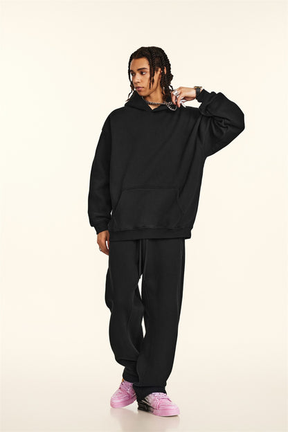 Custom 345GSM Fleece Joggers - Heavyweight Blank Streetwear Pants, Oversize Fit Brushed Insided Unisex Sweatpants with Pocket