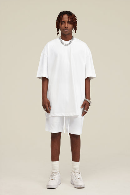 Custom 305 GSM 100% Cotton Men's T-Shirt - Heavyweight Blank Tee for Printing, Oversized Streetwear Style