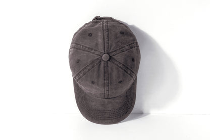 Vintage Washed Baseball Cap - Distressed Dad Hat with Curved Brim, Unisex Retro Style Adjustable Snapback