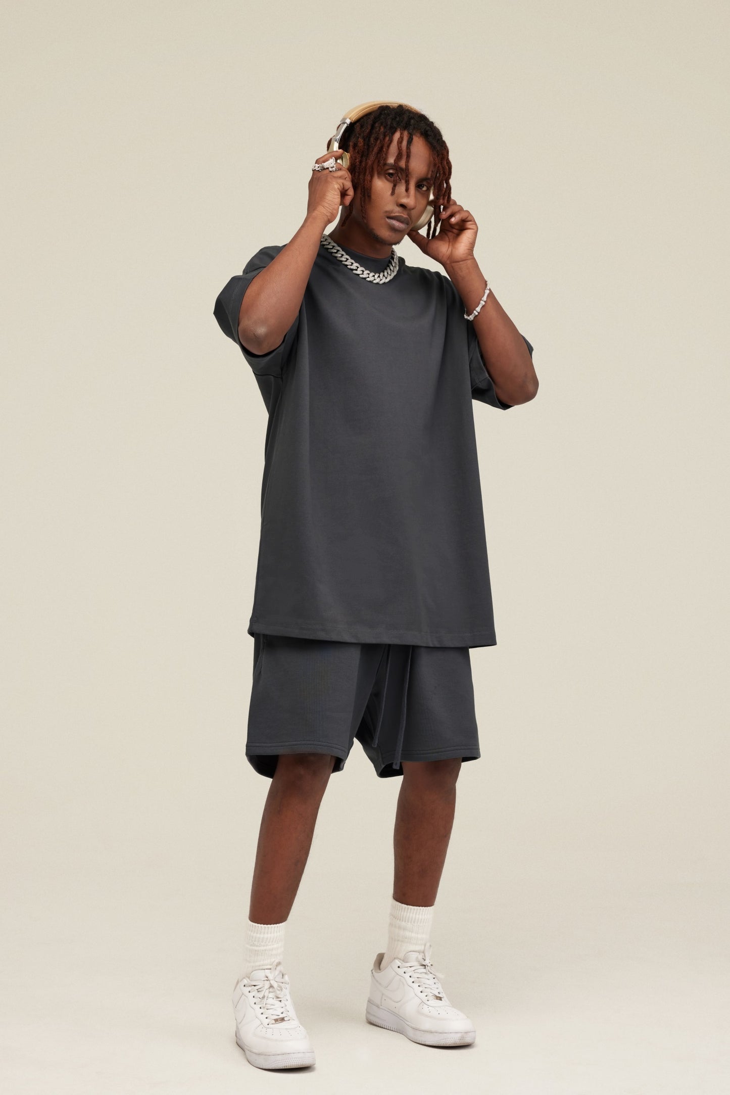Heavyweight FOG Style Shorts - Relaxed Fit Unisex Streetwear for Teens, Casual Athletic shorts