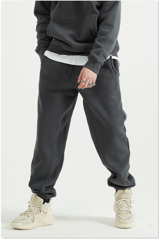 Custom 345 GSM French Terry Joggers - Heavyweight Blank Streetwear Pants, Oversized Unisex Sweatpants with Print Ready Design