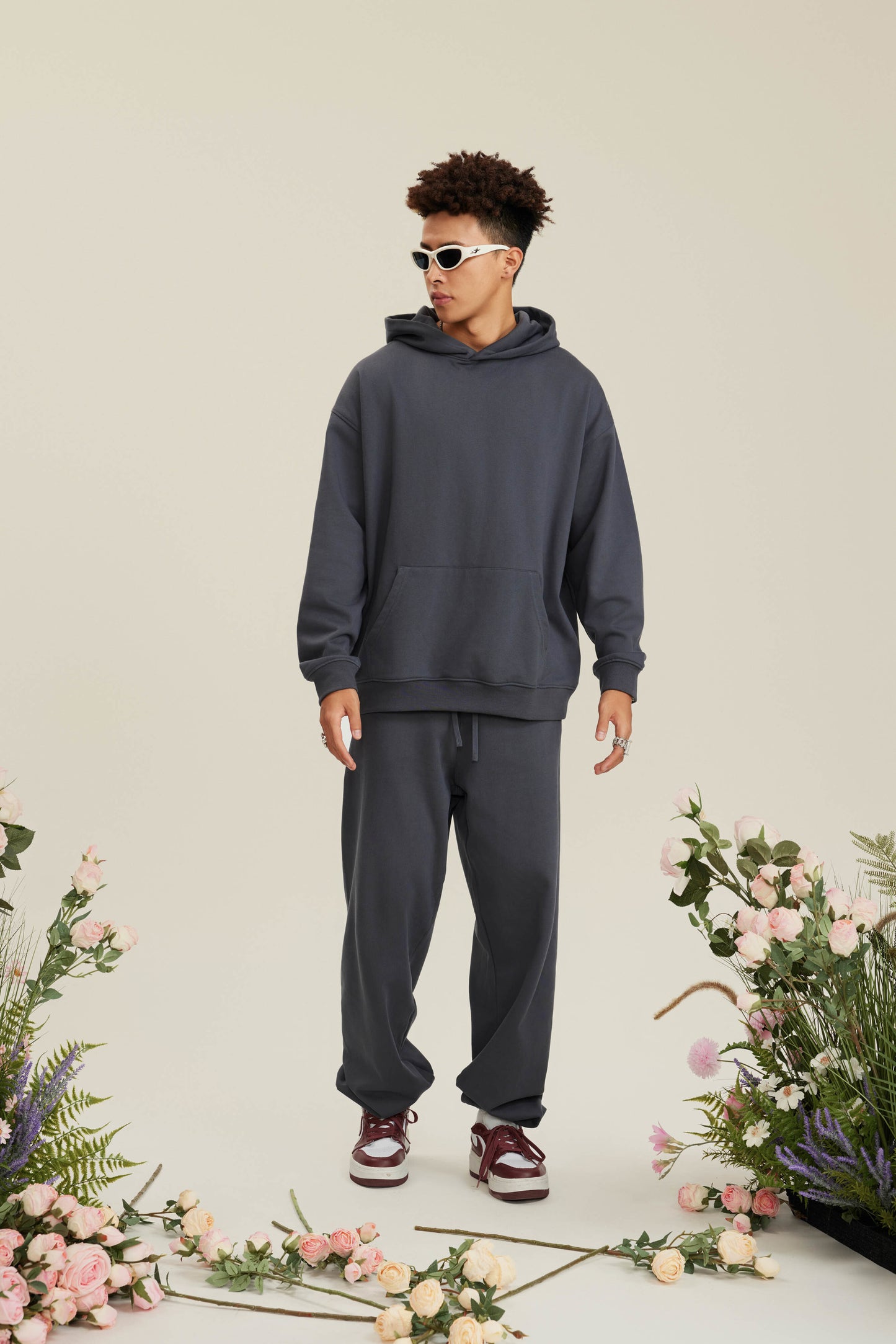 2025 Heavyweight 445GSM French Terry Hoodie - American Streetwear Pullover, Oversized Unisex Crewneck Sweatshirt | Year-Round Essential