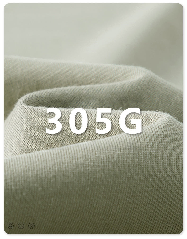 Unisex American Heavyweight Long Sleeve T-Shirt - 100% Cotton Relaxed Fit Couple's Tee, Minimalist Streetwear Essential