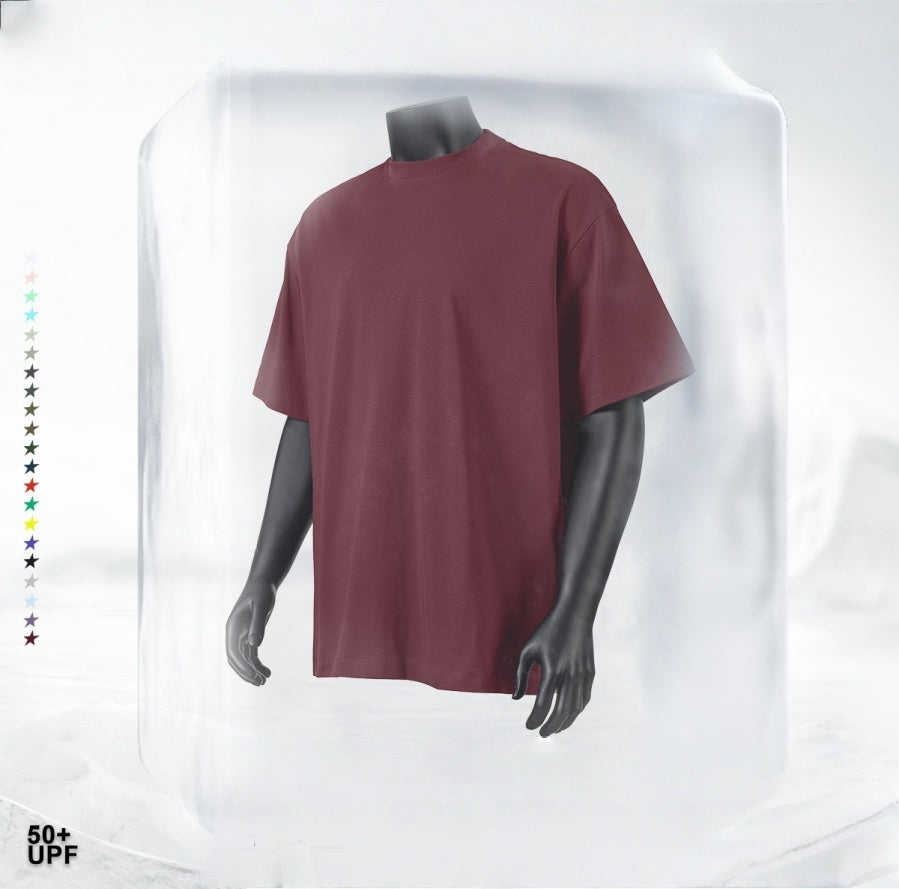 Summer Cooling & UV Protection T-Shirt - Relaxed Fit Unisex Teen Streetwear, Antibacterial Crewneck Tee with Ice Silk Feeling