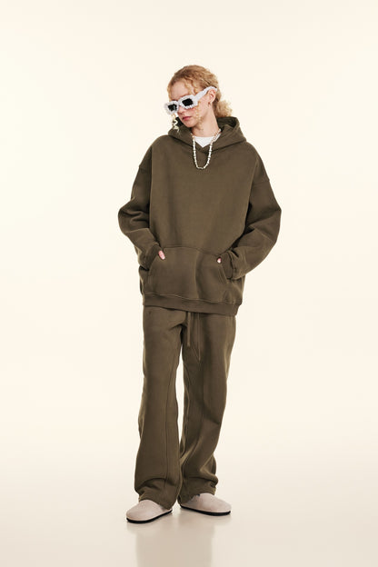 Custom 345GSM Fleece Joggers - Heavyweight Blank Streetwear Pants, Oversize Fit Brushed Insided Unisex Sweatpants with Pocket