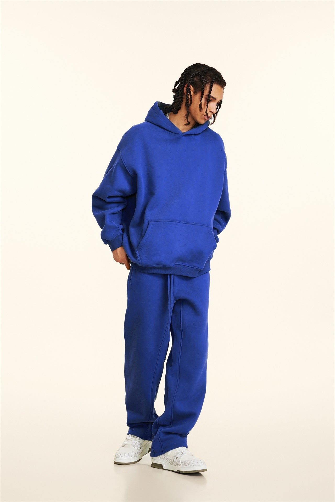Custom 345GSM Fleece Joggers - Heavyweight Blank Streetwear Pants, Oversize Fit Brushed Insided Unisex Sweatpants with Pocket