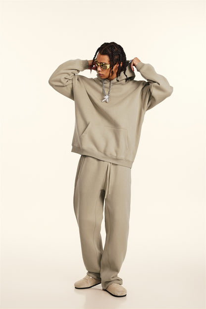 Custom 345GSM Fleece Joggers - Heavyweight Blank Streetwear Pants, Oversize Fit Brushed Insided Unisex Sweatpants with Pocket