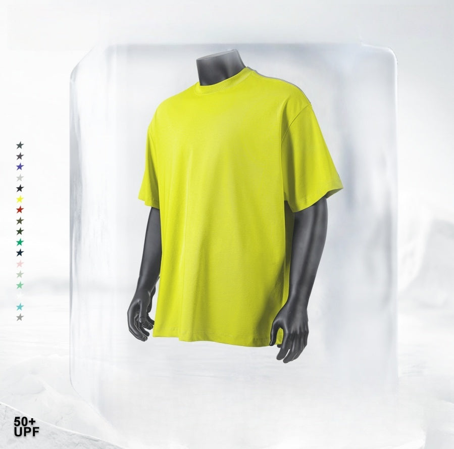 Summer Cooling & UV Protection T-Shirt - Relaxed Fit Unisex Teen Streetwear, Antibacterial Crewneck Tee with Ice Silk Feeling