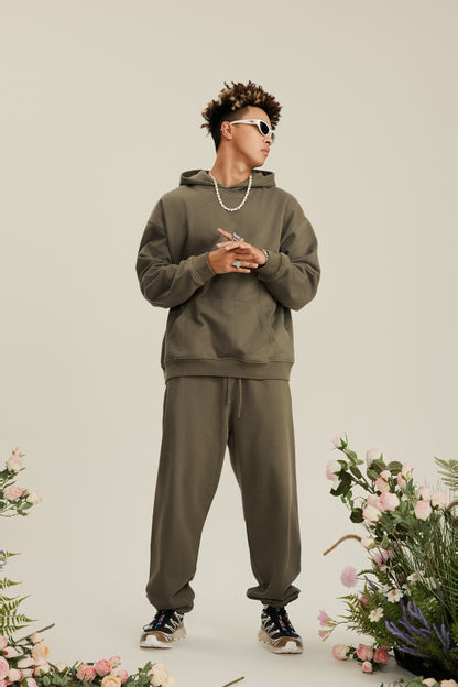 2025 Heavyweight 445GSM French Terry Hoodie - American Streetwear Pullover, Oversized Unisex Crewneck Sweatshirt | Year-Round Essential