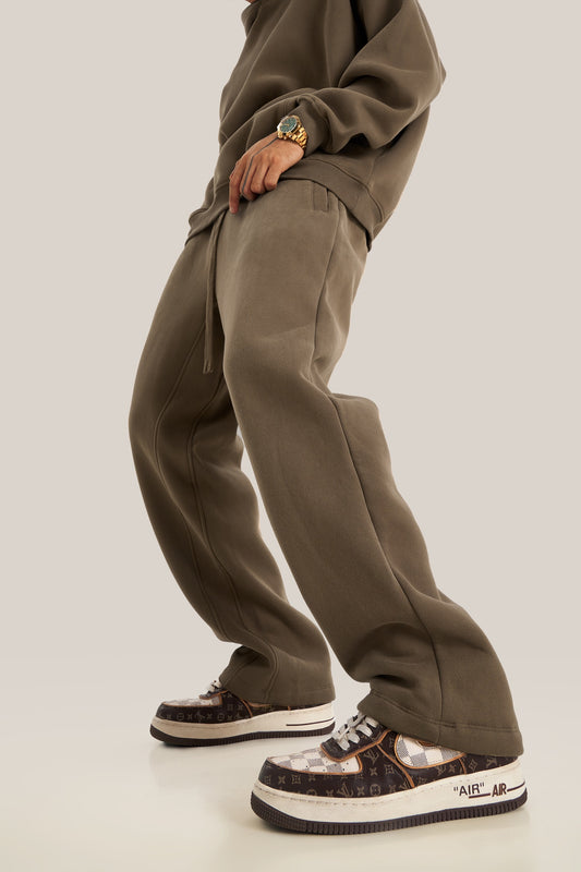 Custom 345GSM Fleece Joggers - Heavyweight Blank Streetwear Pants, Oversize Fit Brushed Insided Unisex Sweatpants with Pocket