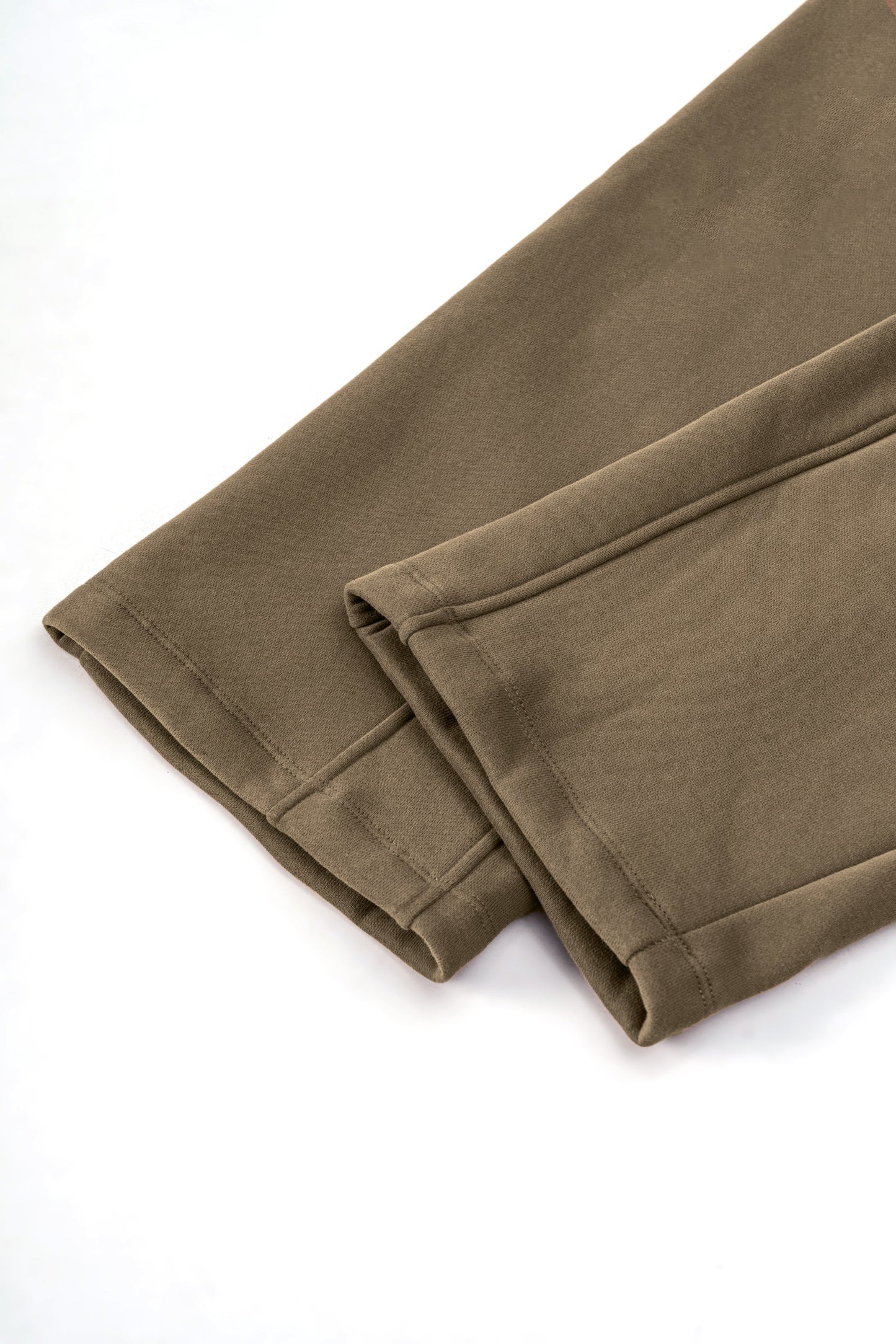 Custom 345GSM Fleece Joggers - Heavyweight Blank Streetwear Pants, Oversize Fit Brushed Insided Unisex Sweatpants with Pocket