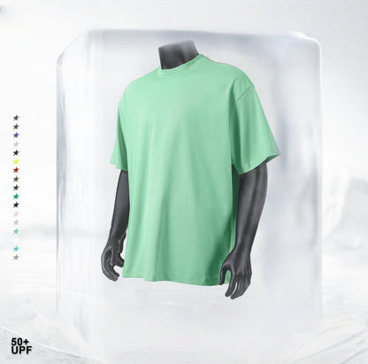 Summer Cooling & UV Protection T-Shirt - Relaxed Fit Unisex Teen Streetwear, Antibacterial Crewneck Tee with Ice Silk Feeling