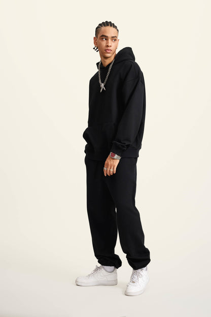 2025 Heavyweight 445GSM French Terry Hoodie - American Streetwear Pullover, Oversized Unisex Crewneck Sweatshirt | Year-Round Essential