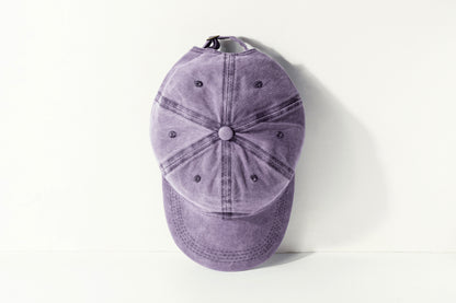 Vintage Washed Baseball Cap - Distressed Dad Hat with Curved Brim, Unisex Retro Style Adjustable Snapback