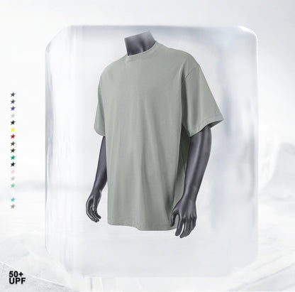 Summer Cooling & UV Protection T-Shirt - Relaxed Fit Unisex Teen Streetwear, Antibacterial Crewneck Tee with Ice Silk Feeling