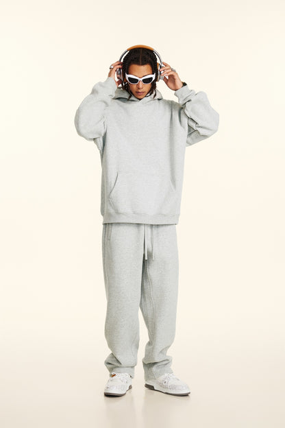 Custom 345GSM Fleece Joggers - Heavyweight Blank Streetwear Pants, Oversize Fit Brushed Insided Unisex Sweatpants with Pocket