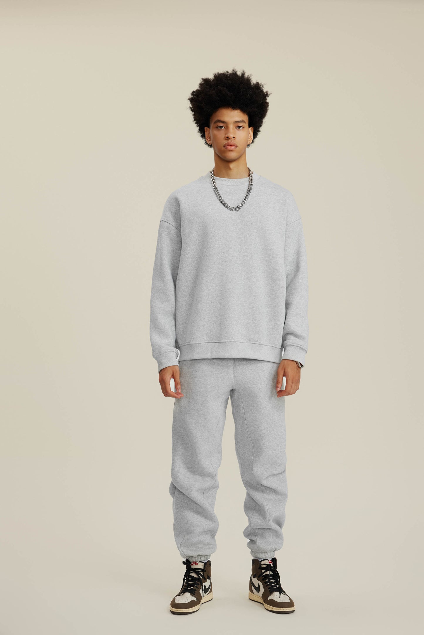 Custom 345GSM Winter Fleece Hoodie - Heavyweight Blank Pullover Sweatshirt, Oversized Unisex Crewneck Men's Sportswear with Brushed Interior