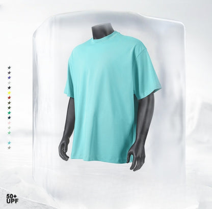 Summer Cooling & UV Protection T-Shirt - Relaxed Fit Unisex Teen Streetwear, Antibacterial Crewneck Tee with Ice Silk Feeling