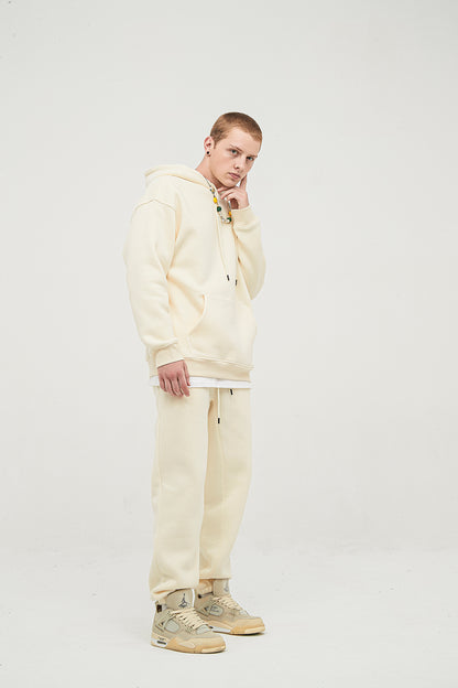 Custom 345 GSM Cropped French Terry Hoodie - Heavyweight Blank Streetwear Pullover, Oversized Unisex Short Top with Premium Fleece