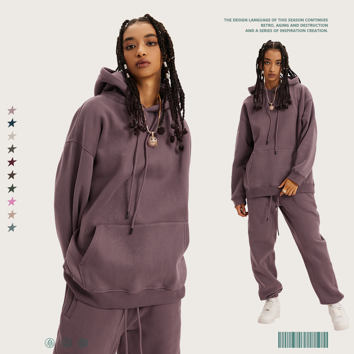 Custom 345 GSM Cropped French Terry Hoodie - Heavyweight Blank Streetwear Pullover, Oversized Unisex Short Top with Premium Fleece