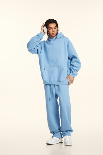 Custom 345GSM Fleece Joggers - Heavyweight Blank Streetwear Pants, Oversize Fit Brushed Insided Unisex Sweatpants with Pocket