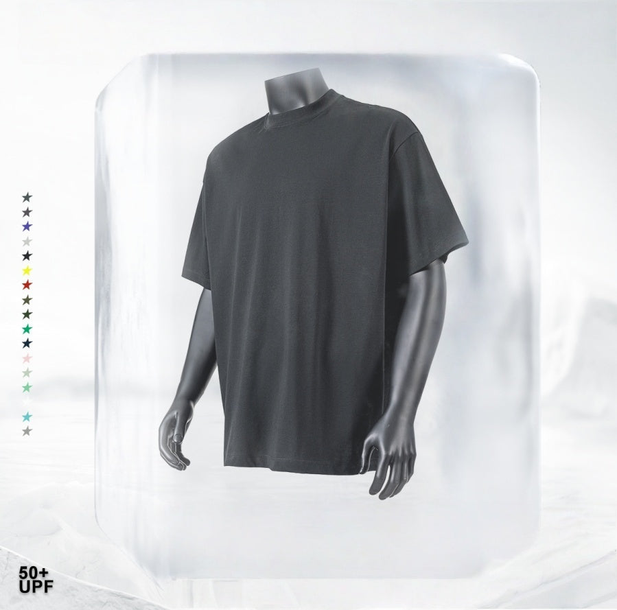 Summer Cooling & UV Protection T-Shirt - Relaxed Fit Unisex Teen Streetwear, Antibacterial Crewneck Tee with Ice Silk Feeling
