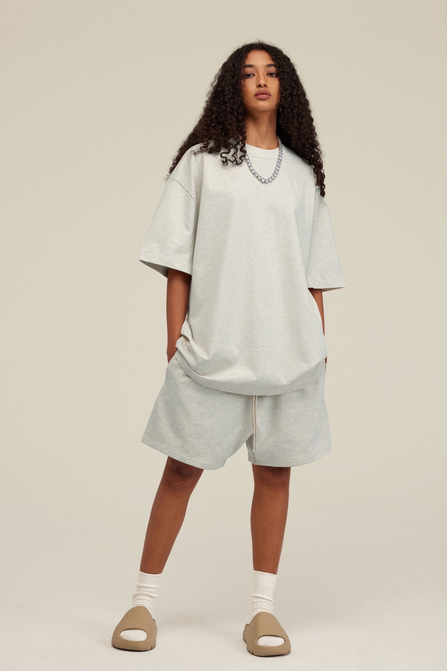 Heavyweight FOG Style Shorts - Relaxed Fit Unisex Streetwear for Teens, Casual Athletic shorts