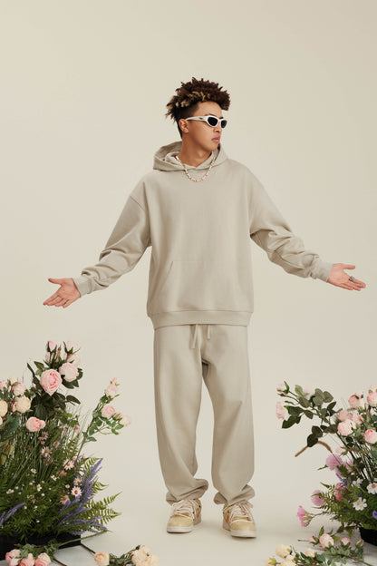 2025 Heavyweight 445GSM French Terry Hoodie - American Streetwear Pullover, Oversized Unisex Crewneck Sweatshirt | Year-Round Essential