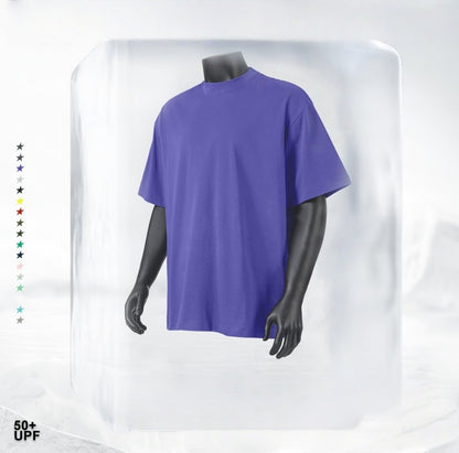 Summer Cooling & UV Protection T-Shirt - Relaxed Fit Unisex Teen Streetwear, Antibacterial Crewneck Tee with Ice Silk Feeling