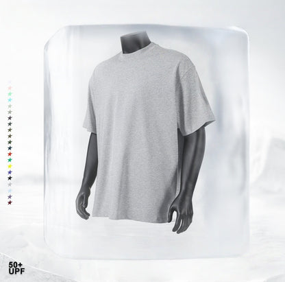 Summer Cooling & UV Protection T-Shirt - Relaxed Fit Unisex Teen Streetwear, Antibacterial Crewneck Tee with Ice Silk Feeling