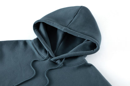 Custom 345 GSM Cropped French Terry Hoodie - Heavyweight Blank Streetwear Pullover, Oversized Unisex Short Top with Premium Fleece