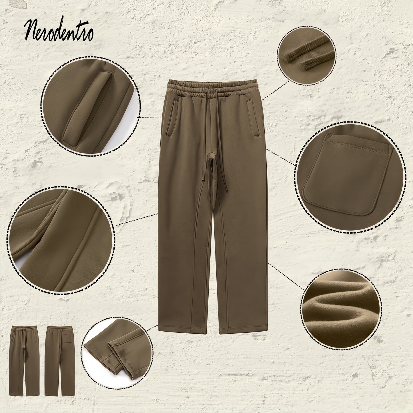 Custom 345GSM Fleece Joggers - Heavyweight Blank Streetwear Pants, Oversize Fit Brushed Insided Unisex Sweatpants with Pocket