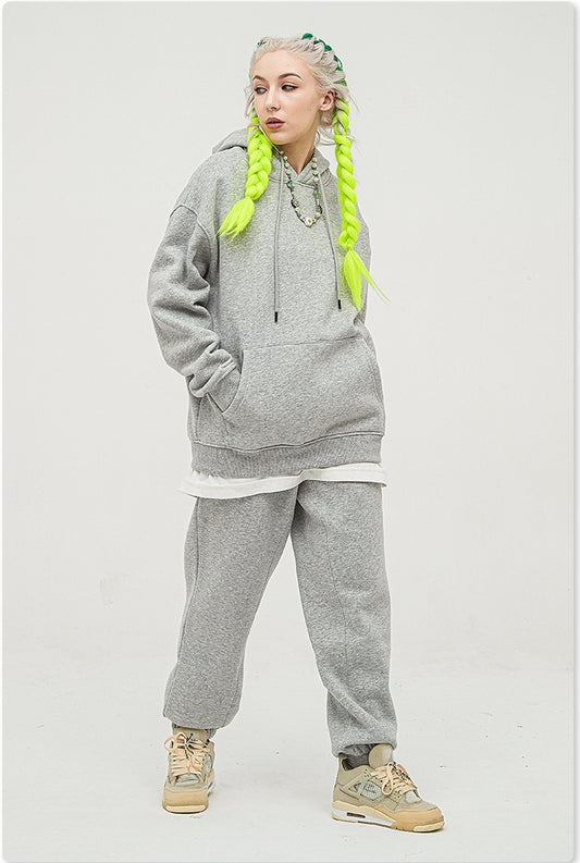 Custom 345 GSM Cropped French Terry Hoodie - Heavyweight Blank Streetwear Pullover, Oversized Unisex Short Top with Premium Fleece