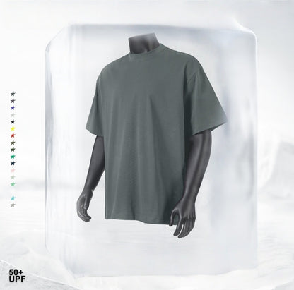 Summer Cooling & UV Protection T-Shirt - Relaxed Fit Unisex Teen Streetwear, Antibacterial Crewneck Tee with Ice Silk Feeling